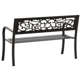 Garden Bench 125 cm Steel Black 317133