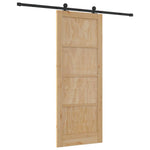 Sliding Door Manual ORKDAL Natural and black 83 x 211 cm 3333478