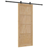 Sliding Door Manual ORKDAL Natural and black 83 x 211 cm 3333478