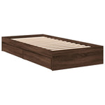 Bed Frame with Drawers without Mattress Brown Oak 90x200 cm 3280684