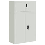 ZNTS File Cabinet Light Grey 90x40x145 cm Steel 3188318