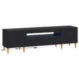 LED TV Cabinet Black Engineered Wood 897126