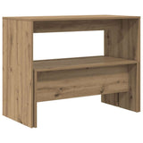 3 Piece Dining Table and Bench set Atisian Oak Engineered Wood 855539