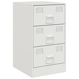 Bedside Cabinet White 34.5x39x62 cm Steel 841785