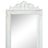 Free-Standing Mirror Baroque Style 160x40 cm White 243691