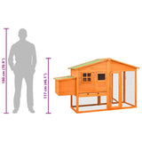 Chicken Coop with Nest Box Solid Fir Wood 170864