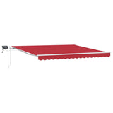 Retractable Awning Red 400 x 300 cm Fabric and Steel 3330688