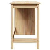 Desk Brown 112 x 50 x 75 cm Solid Pine Wood 42032396