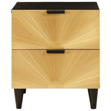 Bedside Cabinet with Drawer Black and Gold 40 x 33.5 x 46 cm 4017826