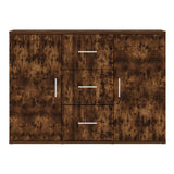 Sideboard Smoked Oak 91x29.5x65 cm Engineered Wood 823347
