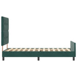 ZNTS Bed Frame Dark Green 90x200 cm Velvet 3344918