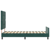 ZNTS Bed Frame Dark Green 90x200 cm Velvet 3344918