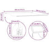 Awning Frame Manual Anthracite 450 x 350 cm Aluminium 313246