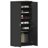 Shoe Cabinet with Door Black 80 x 39 x 180 cm Engineered wood 3333867