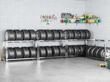 2-Layer Tire Rack 4 pcs Silver 110x40x110 cm Steel 3154231