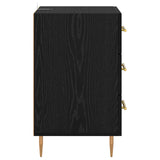 Bedside Cabinet Black Oak 40 x 40 x 66 cm Engineered Wood 882109