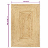 Handmade Rug Jute Natural 160x230 cm 133730