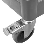 2-Tier Trolley Grey 81x41x92 cm Aluminium 30327