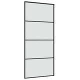 Sliding Door with Hardware Set 90x205 cm ESG Glass&Aluminium 3332872