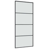 Sliding Door with Hardware Set 90x205 cm ESG Glass&Aluminium 3332872
