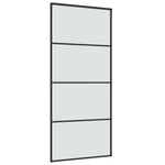 Sliding Door with Hardware Set 90x205 cm ESG Glass&Aluminium 3332872