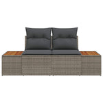 Garden Sofa Grey 184 x 62 x 85cm Poly Rattan 42006814