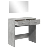 Dressing Table with Mirror Concrete Grey 80x39x80 cm 840705