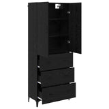Highboard Black Oak 69.5 x 34 x 180 cm Engineered Wood 3416243
