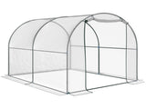 Walk-in Polytunnel Greenhouse with Roll-up Door Transparent Tunnel Greenhouse with Steel Frame and T3398P325355