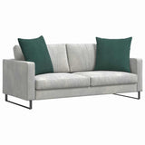 Sofa Pillows 2 pcs Dark Green 80 x 80 cm Corduroy Fabric 42014059