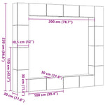 Wall Mounted TV cabinets 8 pcs Artisan Oak Engineered Wood 3328956