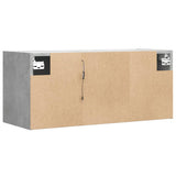 TV Wall Cabinet with LED Lights Concrete Grey 80x31x35 cm 852260