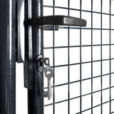 Mesh Garden Gate Galvanised Steel 100x100 cm Grey 143369