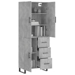 Highboard Concrete Grey 69.5x34x180 cm Engineered Wood 3195927