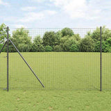 Fence Post 12 pcs Grey Powder-coated steel 42012772