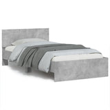 Bed Frame without Mattress with LED Lights Concrete Grey 100x200 cm 838802