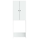 Toilet Cabinet BREDA White 66 x 25.5 x 190 cm Engineered Wood 897575
