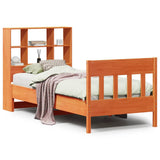 Bed Frame without Mattress Wax Brown 90x190 cm Single Solid Wood Pine 3323244