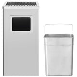 Ashtray Dustbin Hotel 45 L Stainless Steel 51092