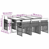 Garden Dining Set Beige, Light grey 3210732