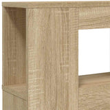LED Headboard Sonoma Oak 160x18.5x103.5 cm Engineered Wood 837353