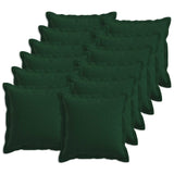 Cushion with Pillow HOUTEN 12 pcs Dark Green Faux Linen 934578