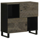 Sideboard Black 80x33x75 cm Solid Wood Mango 4017711