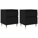 Bedside Cabinet 2 pcs Black Oak 40 x 35 x 50 cm Engineered Wood 862966