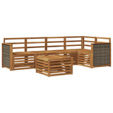 Sectional Sofa Set 5 pcs Natural Solid Acacia Wood 3384375
