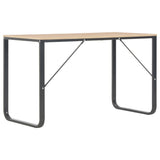 ZNTS Computer Desk Black and Oak 120x60x73 cm 20252