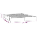 ZNTS Bed Frame without Mattress Black 120x200 cm Solid Wood 820685