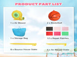 Inflatable Bounce House for Kids with Slide, Ball Pit, Basketball Hoop and Blower for Indoor Outdoor T3398P552622