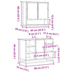 ZNTS 2 Piece Bathroom Furniture Set Black Engineered Wood 3300940