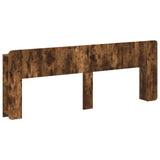Headboard Cabinet with Storage Smoked Oak Engineered Wood 8001242